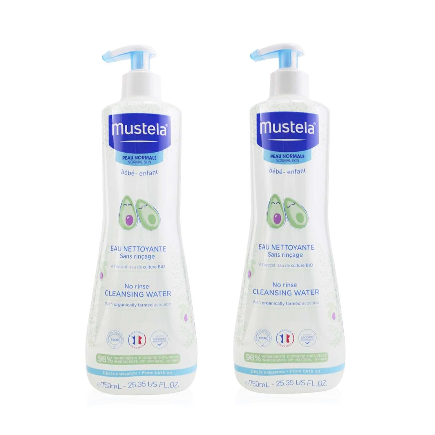 Mustela No Rinse Cleansing Water Duo Set 2x750ml/25.35oz