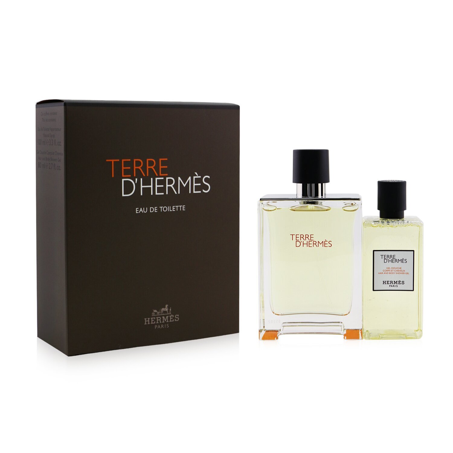 Hermes Terre D'Hermes Coffret: Eau De Toilette Spray 100ml/3.3oz + Hair And Body Shower Gel 80ml/2.7oz 2pcs