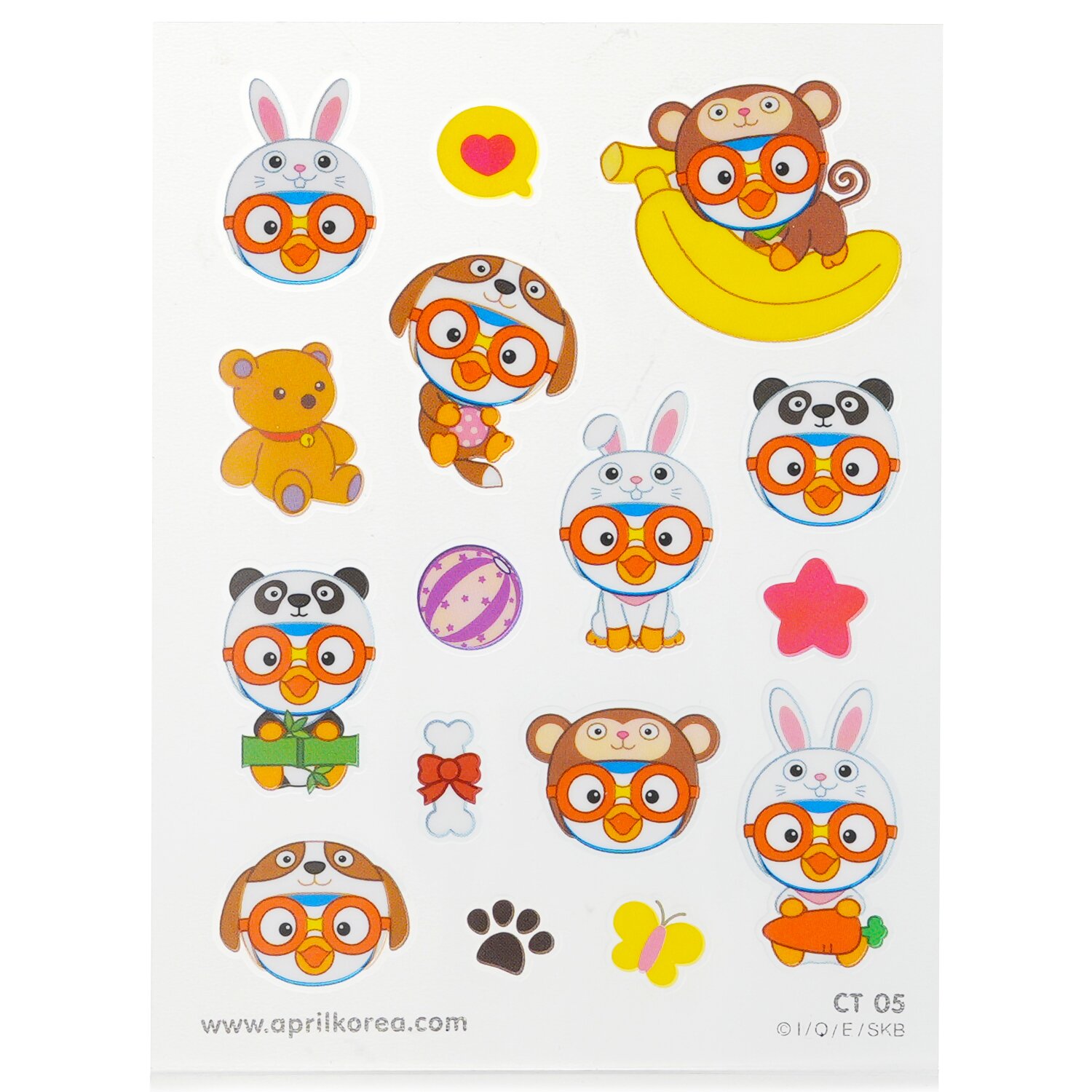 April Korea Pororo Body Sticker 1pc