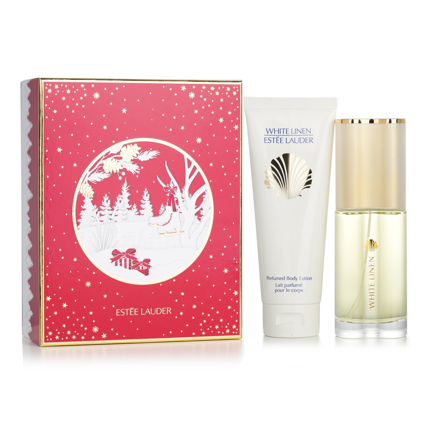 Estee Lauder white linen store set