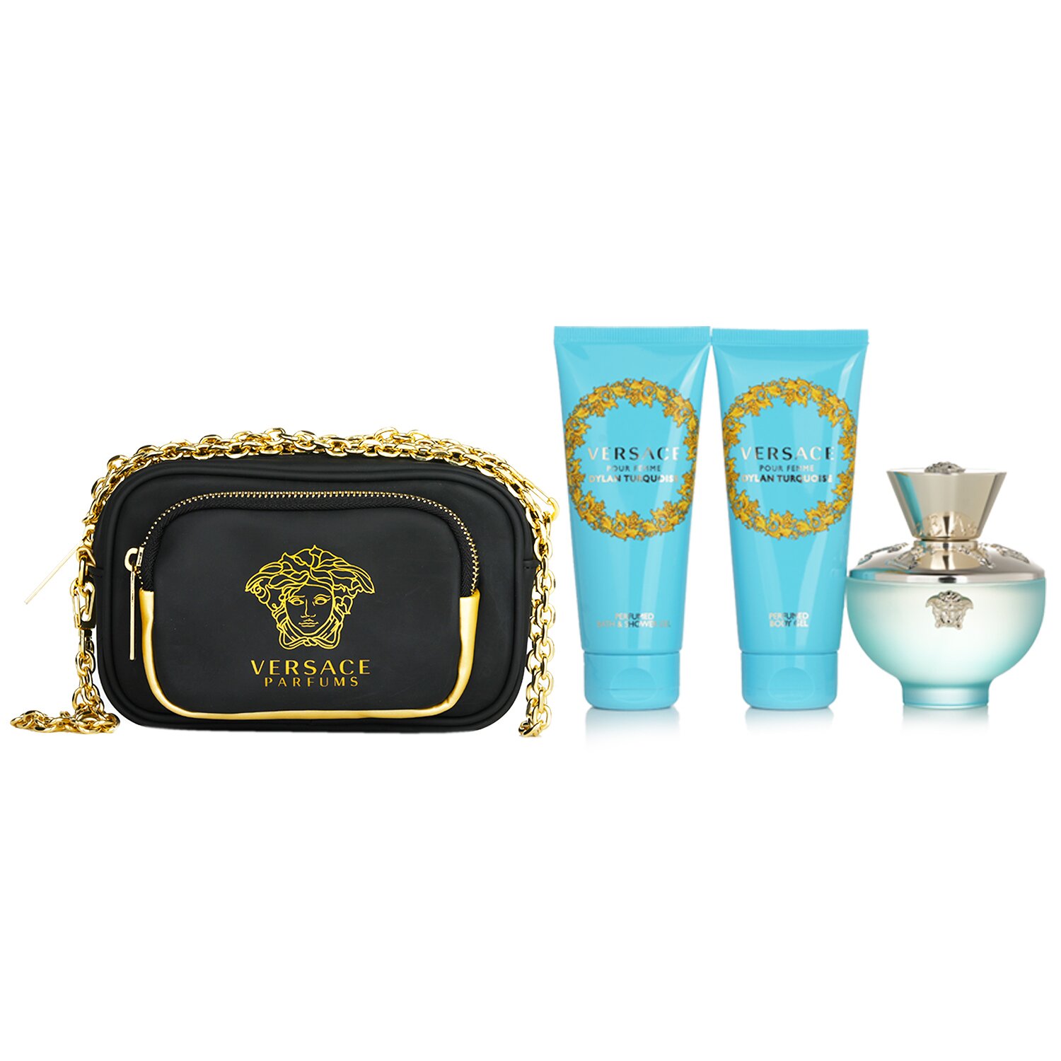 Versace Dylan Turquoise Coffret: 3pcs+1Bag