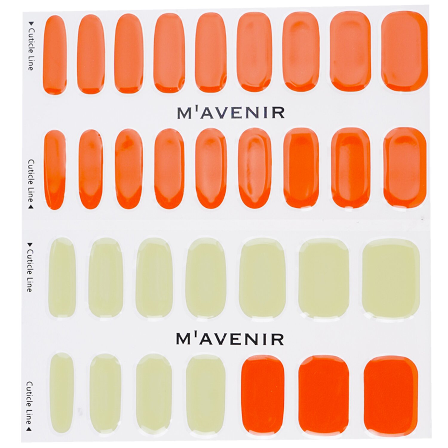 Mavenir Nail Sticker (Orange) 32pcs