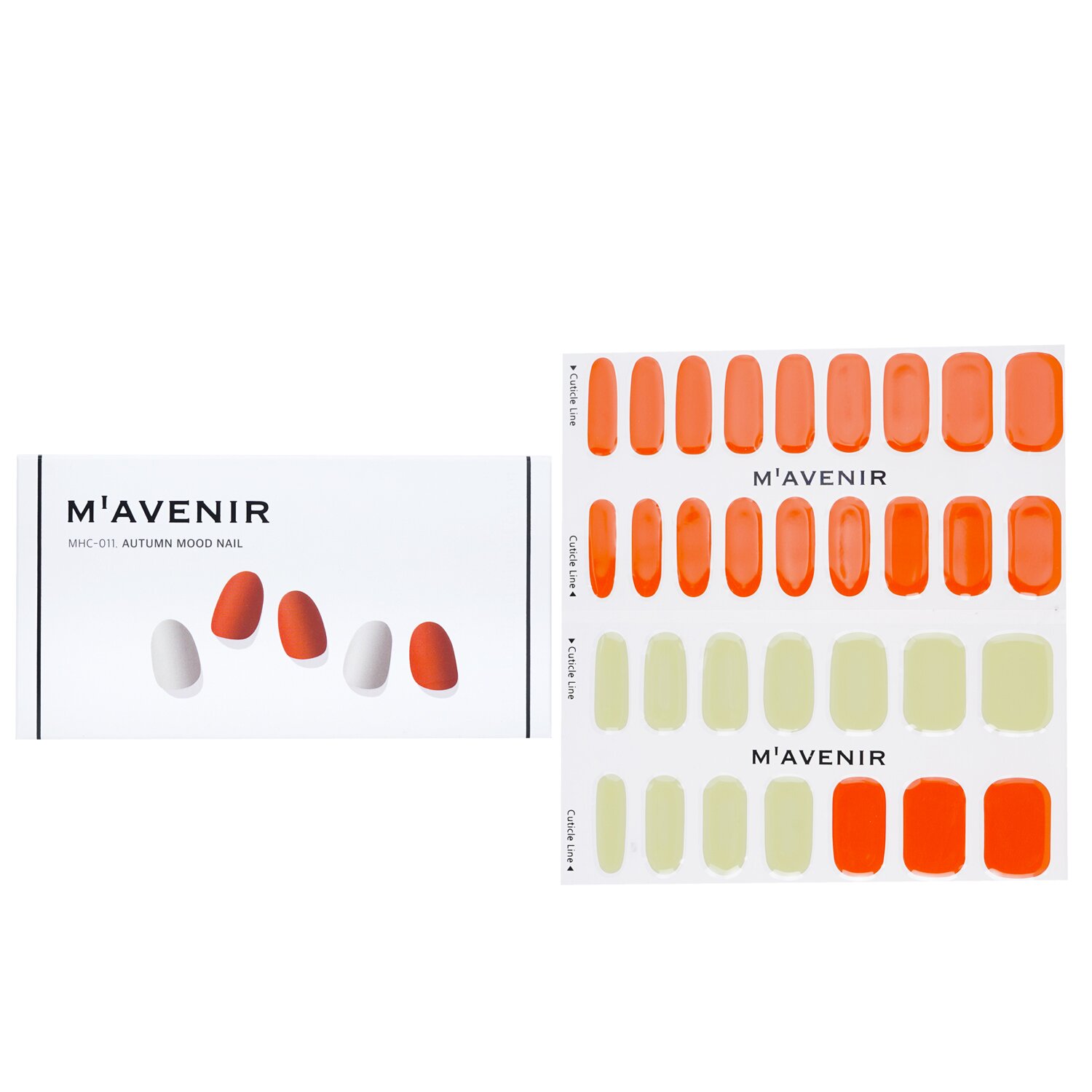 Mavenir Nail Sticker (Orange) 32pcs