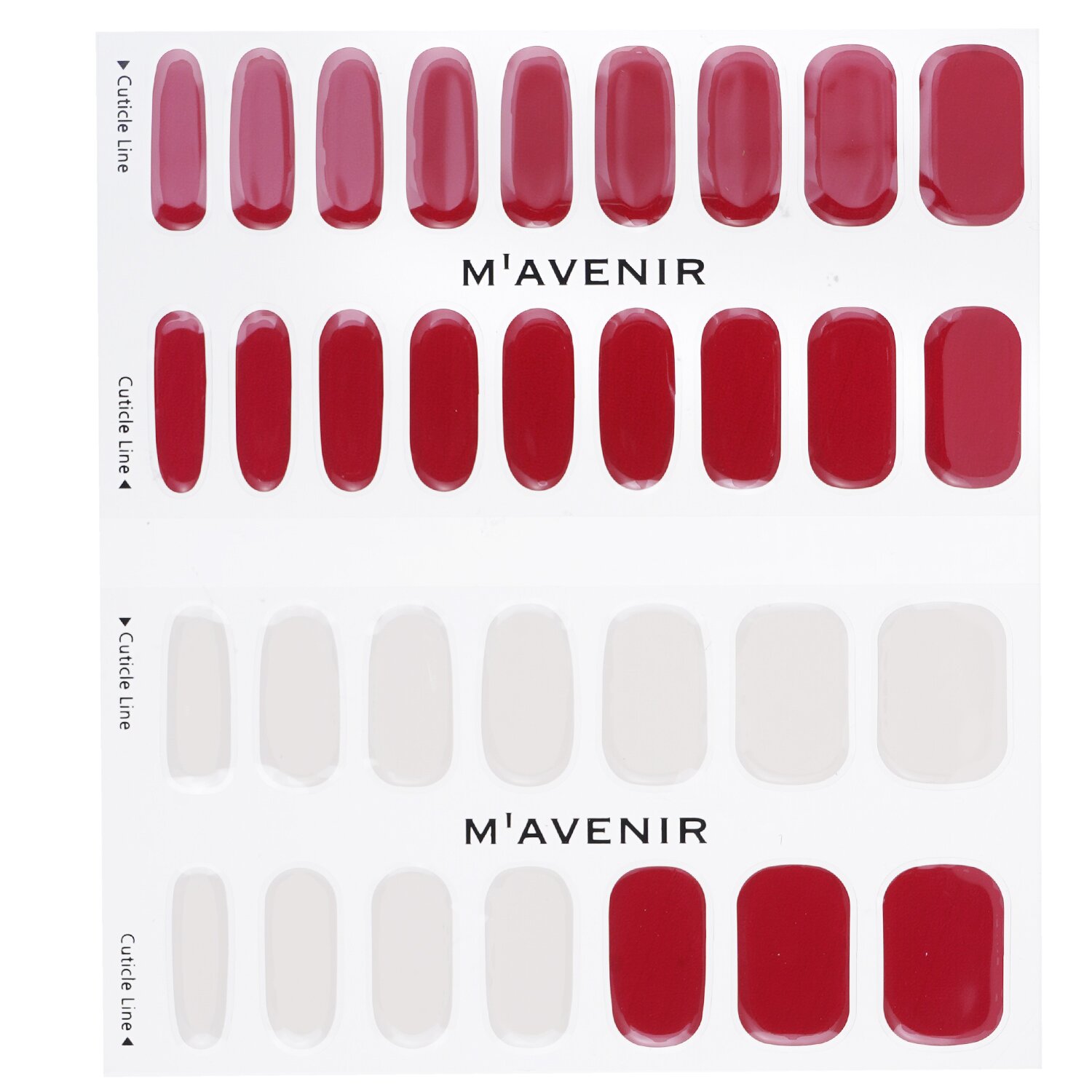 Mavenir Nail Sticker (Red) 32pcs