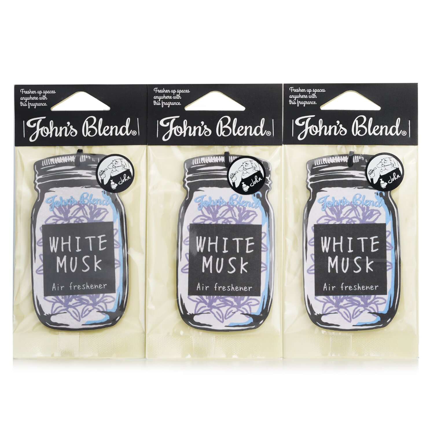 John's Blend Air Freshener - White Musk 3pcs