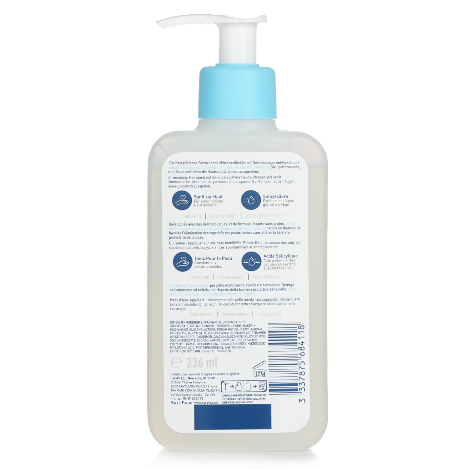 CeraVe Smoothing Cleanser SA 236ml/8oz