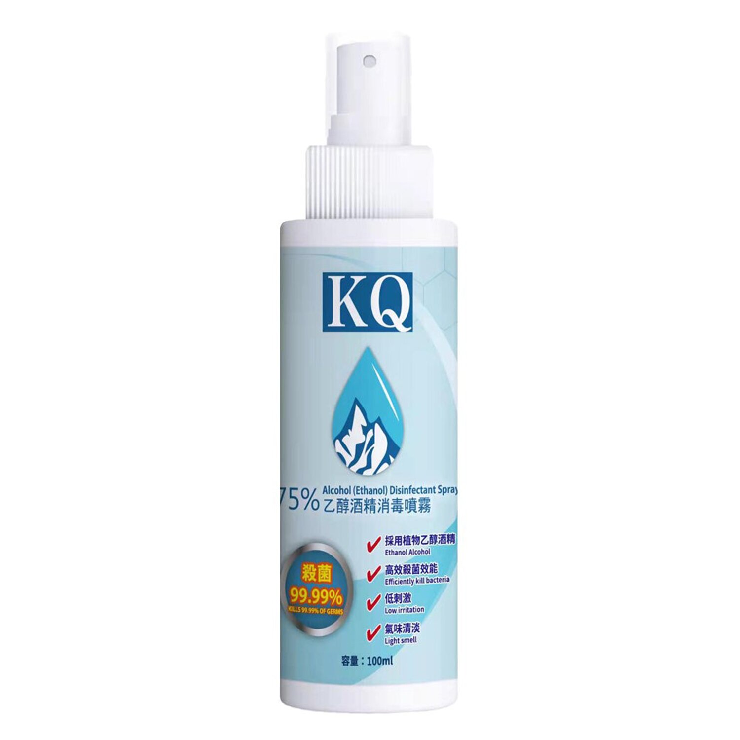 KQ KQ - 75% Alcohol (Ethanol) Disinfectant Spray 100ml 100ml