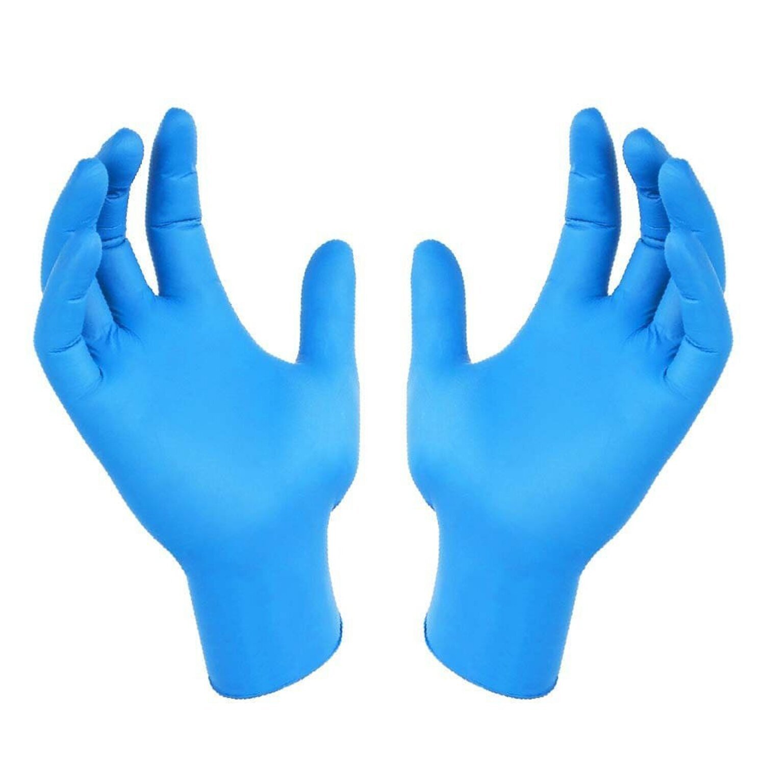 KQ KQ - Vitrile Disposable Vinyl & Nitrile Blend Gloves -blue (M) M