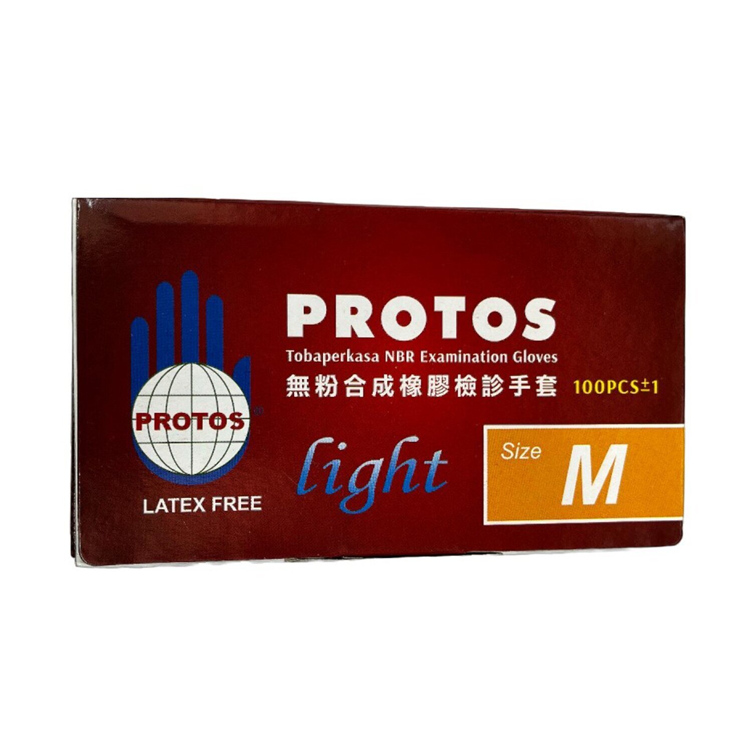 KQ Protos - Disposable Nitrile Examination Gloves -blue (M) M