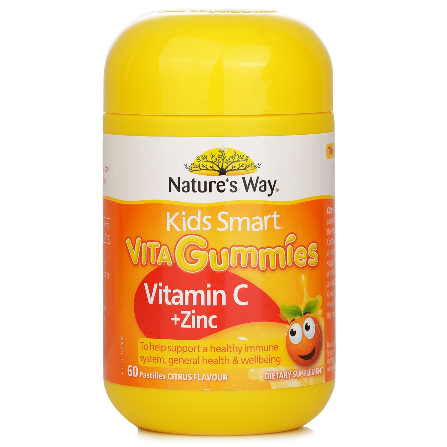 NATURE'S WAY 佳思敏 Kids Smart兒童維生素C+鋅軟糖 60粒 [平行進口] 60粒 HK 草莓網