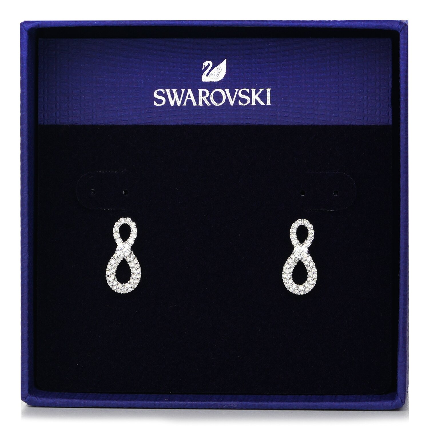Swarovski 施華洛世奇  Swarovski Infinity drop耳環 5518880 - 無限符號, 白色, 鍍白金色 白色