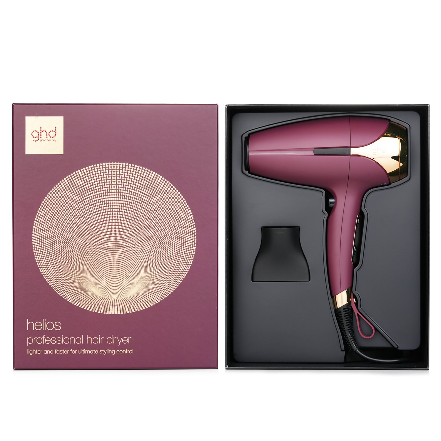 GHD Helios Professional Hair Dryer. sold Plum/Red