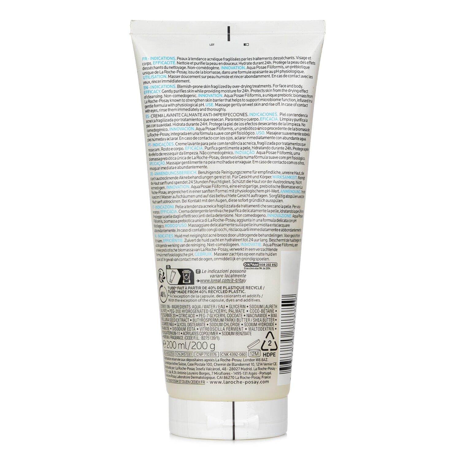 La Roche Posay Effaclar H Iso Biome Soothing Cleansing Cream 200ml ...