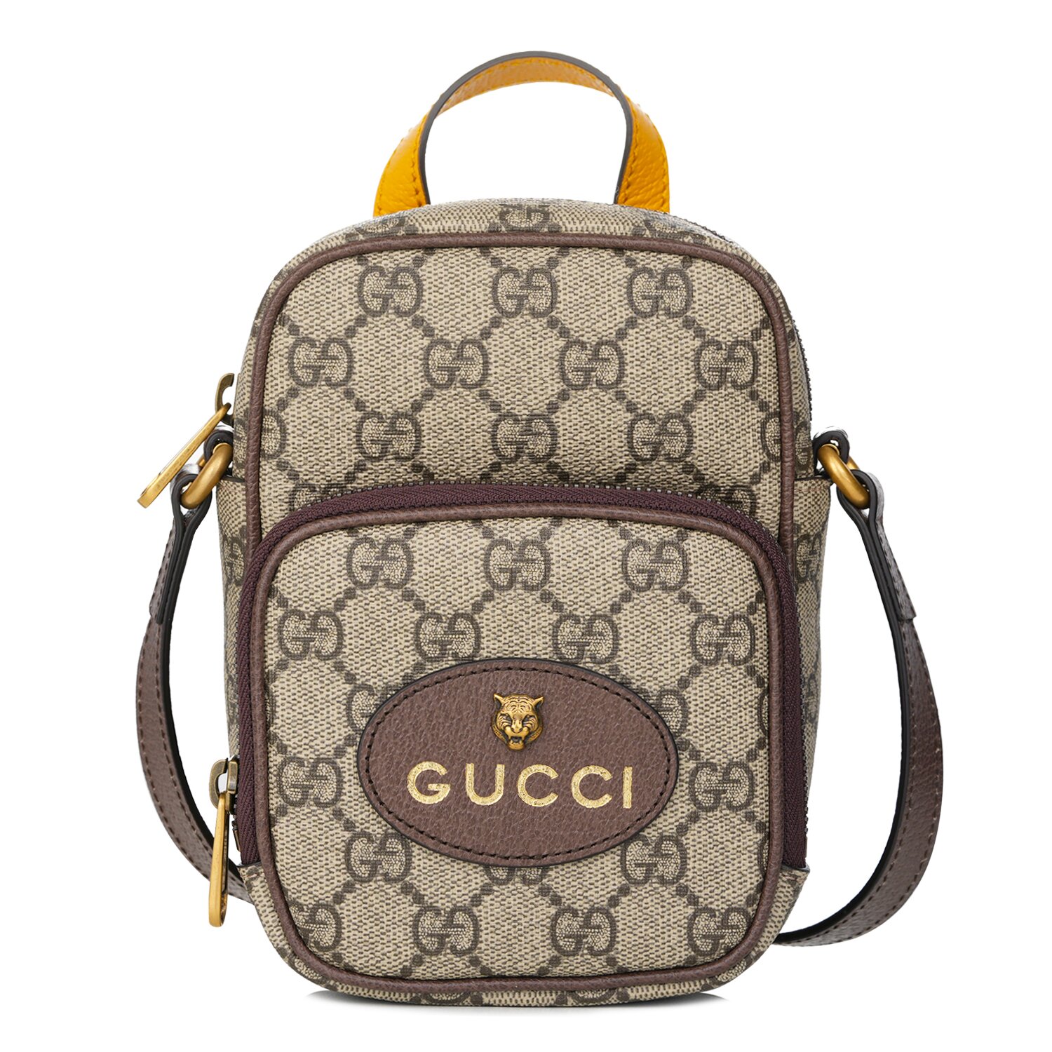 Gucci Neo Vintage GG Supreme Shoulder Bag 658556 Brown Strawberrynet USA