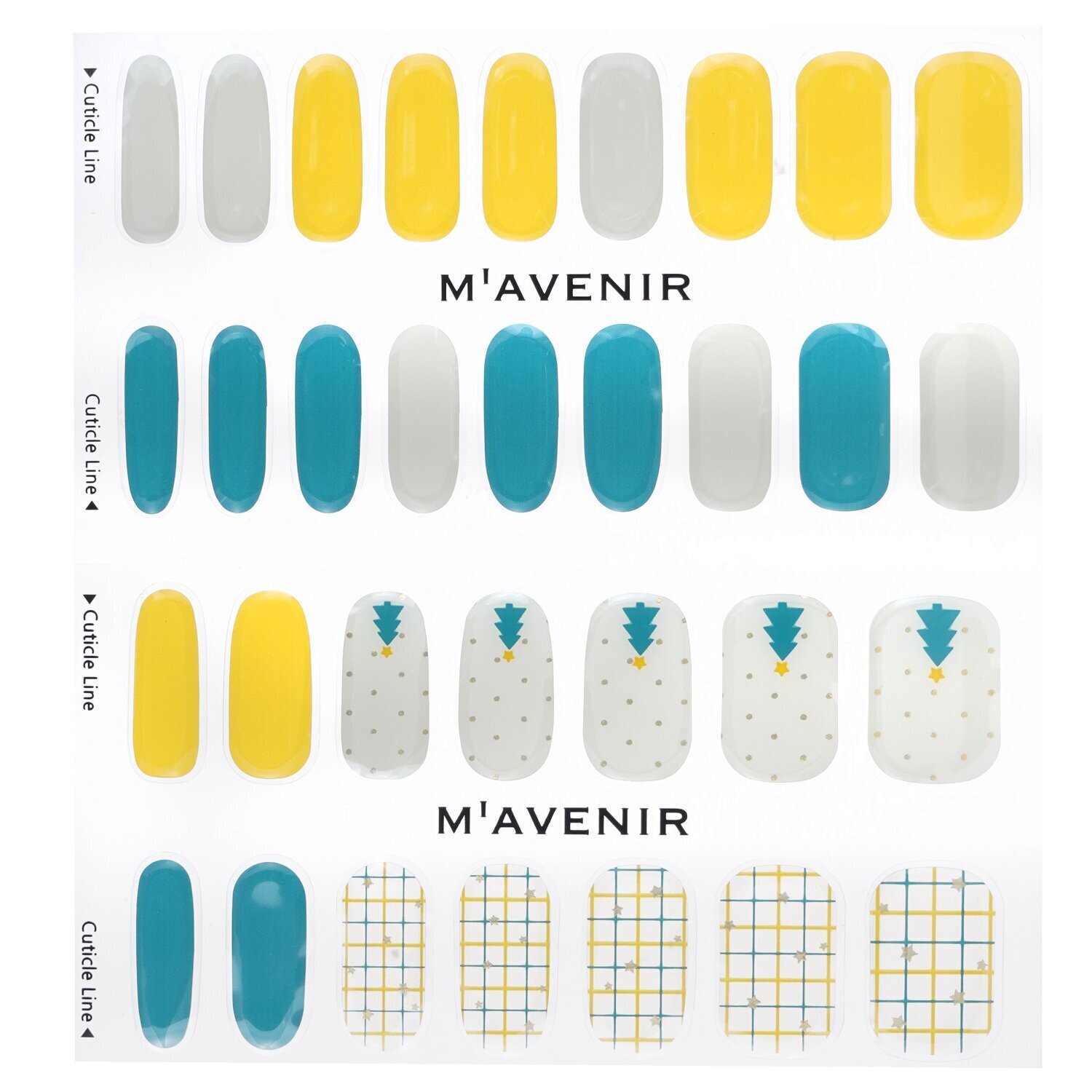 Mavenir Nail Sticker (Assorted Colour) 32pcs